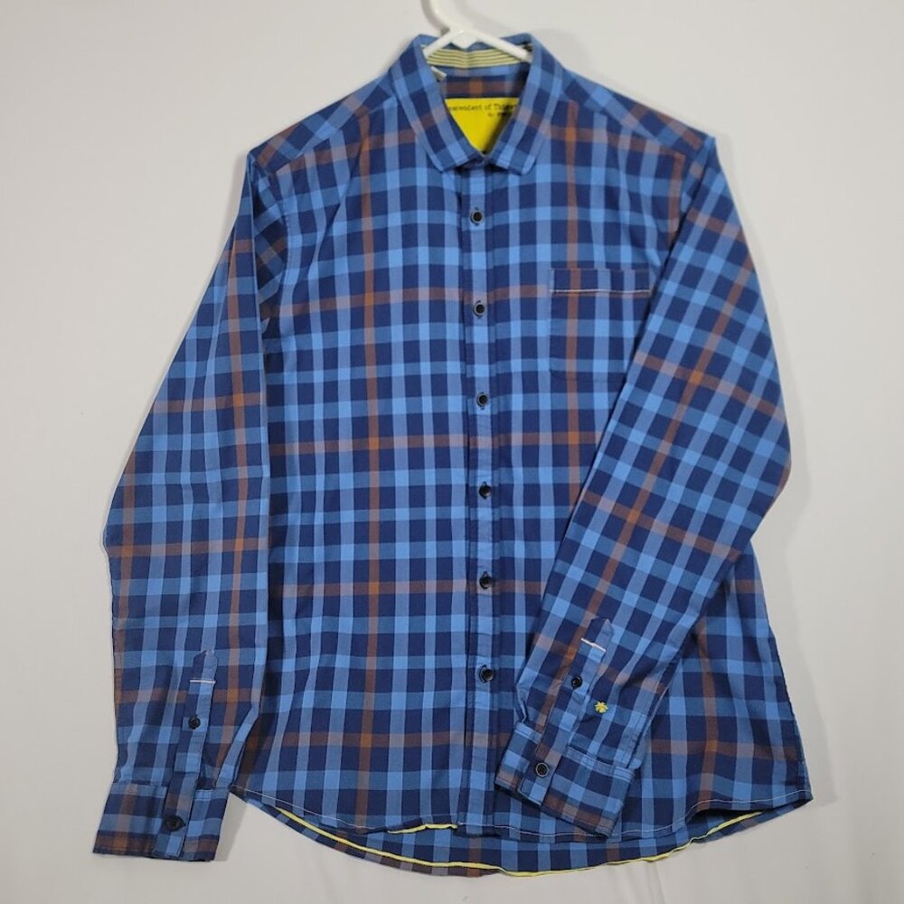 Descendant of Thieves Men’s Plaid Print Button Down Shirt Large Limited edition